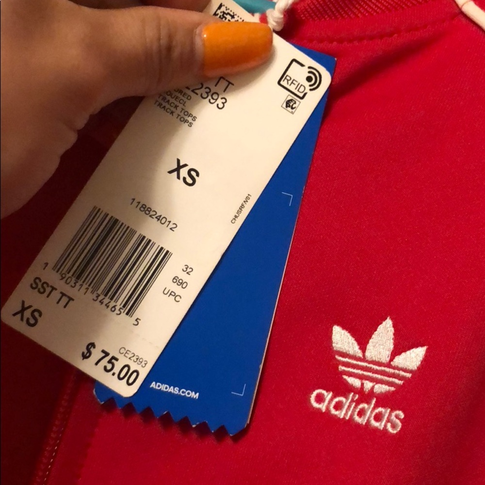 Red adidas jacket - Picture 3 of 3